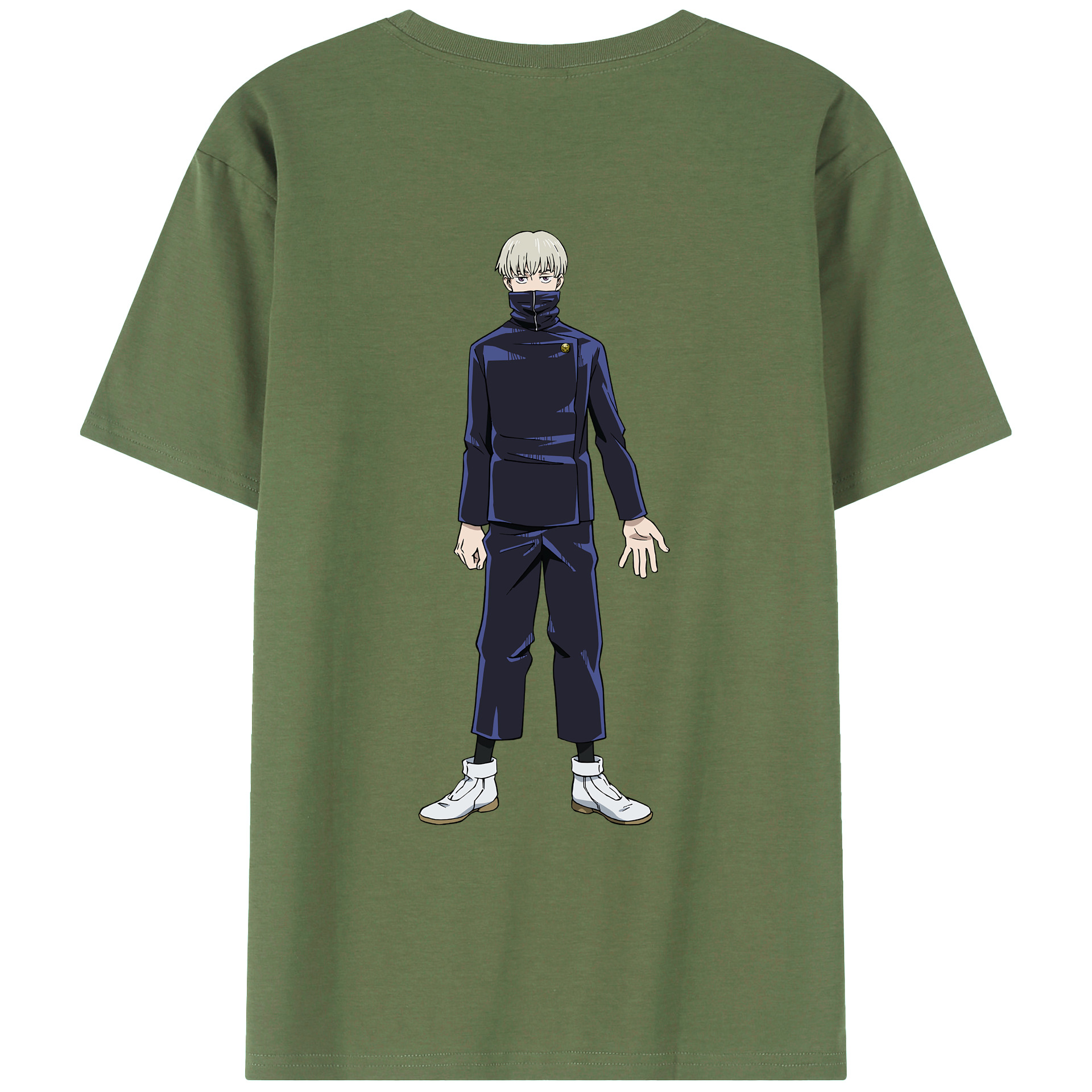 （画像用） 呪術廻戦 Jujutsu Kaisen 綿100％ メンズ半袖Tシャツ（バックプリント） 通気性